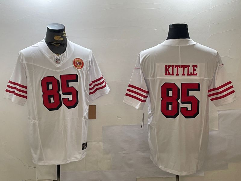 Men San Francisco 49ers #85 Kittle White three generations 2024 Nike Limited NFL Jersey style 10